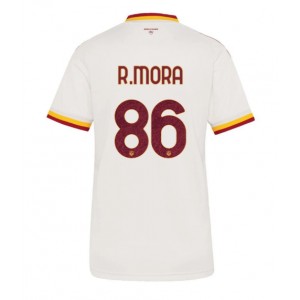 AS Roma Rodrigo Mora #86 Jalkapallovaatteet Naisten Vieraspaita 2026-27 Lyhythihainen